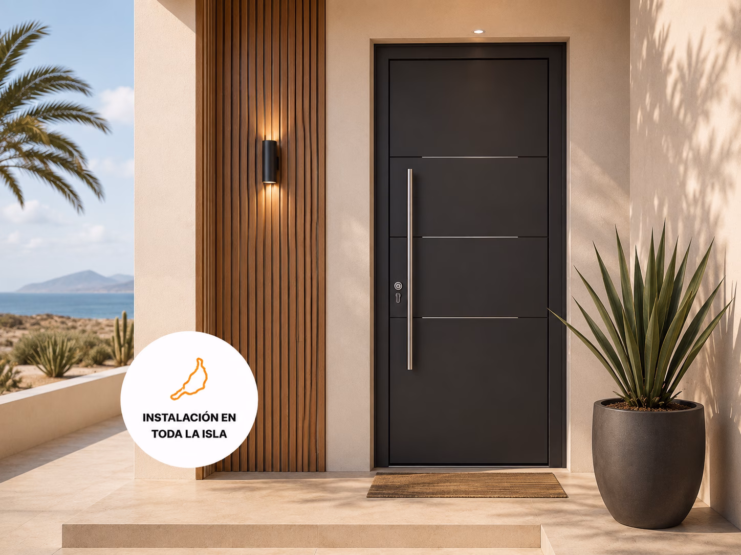 Puerta blindada instalada en vivienda de Fuerteventura