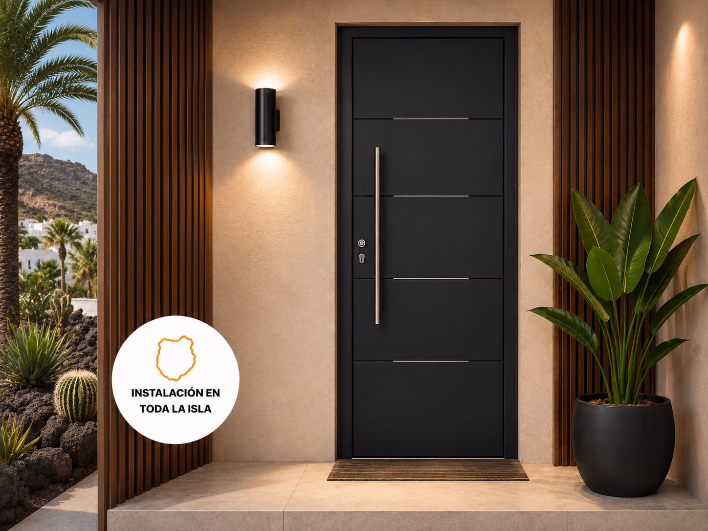 Puerta blindada instalada en vivienda de Gran Canaria